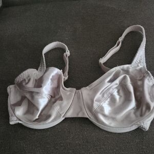 Vassarette Shimmering Cream Satin Bra